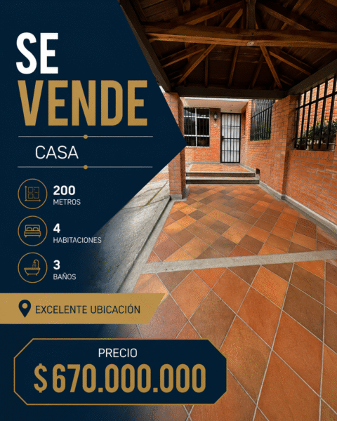 Casa Unifamiliar en Venta – Ditaires, Itagüí/V26051301